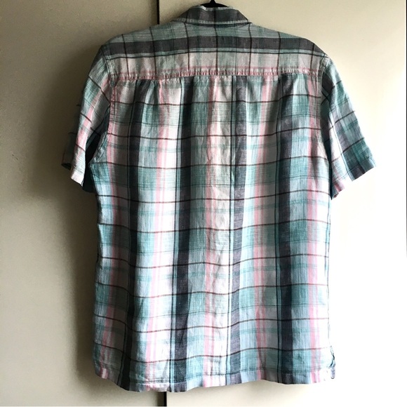Tommy Bahama linen island modern fit mens short sleeve collar button shirt small - Picture 5 of 10